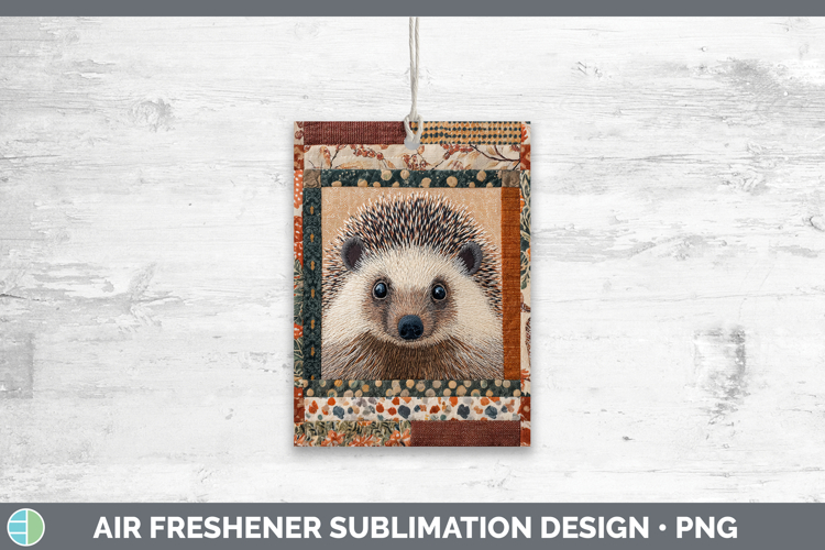 Porcupine Woodland Quilted Patchwork Air Freshener Sublimati