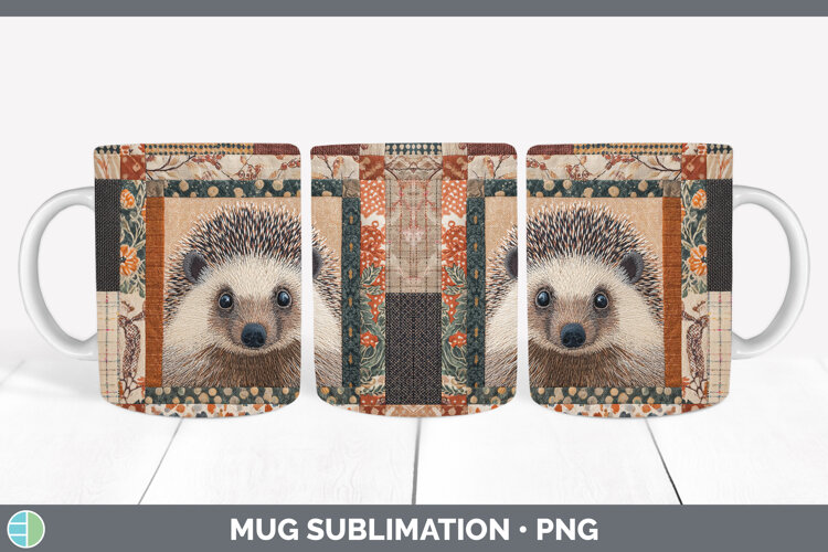 GorgeousWoodland Quilted Patchwork Mug Wrap design.
