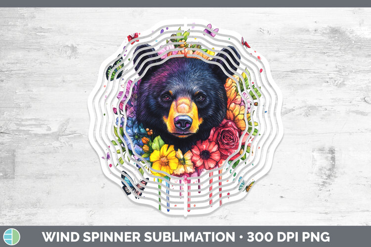 GorgeousWoodland Rainbow Splash Wind Spinner design.