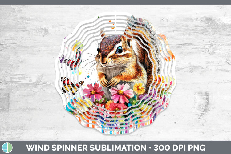 GorgeousWoodland Rainbow Splash Wind Spinner design.