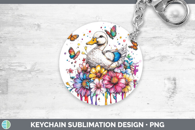GorgeousWoodland Rainbow Splash Keychain design.