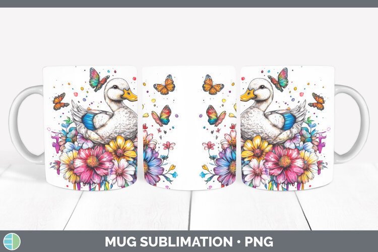 GorgeousWoodland Rainbow Splash Mug Wrap design.