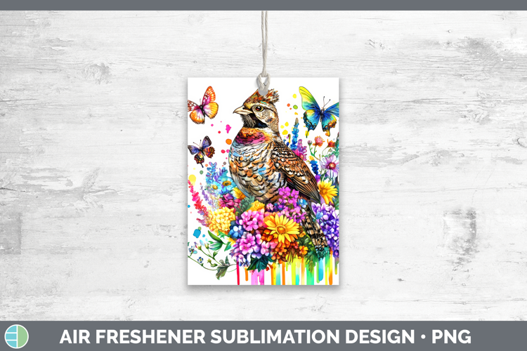 Grouse Air Freshener Woodland Rainbow Splash Sublimation Car