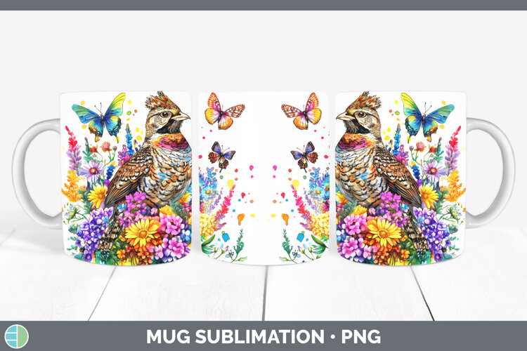 GorgeousWoodland Rainbow Splash Mug Wrap design.
