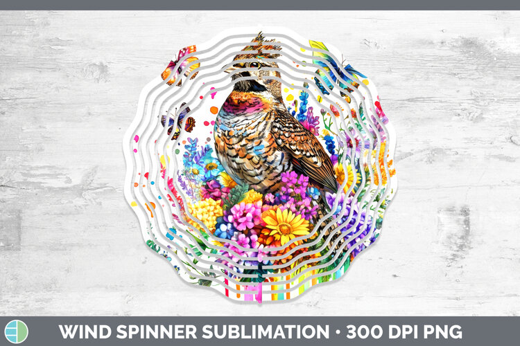 GorgeousWoodland Rainbow Splash Wind Spinner design.