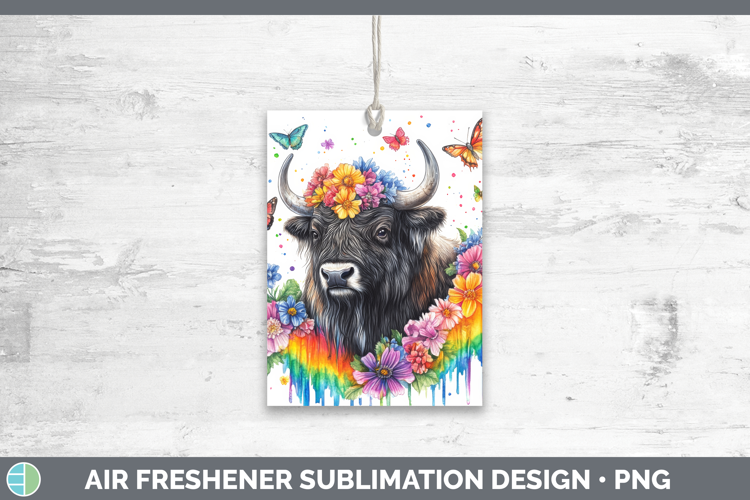 Musk Ox Air Freshener Woodland Rainbow Splash Sublimation Ca