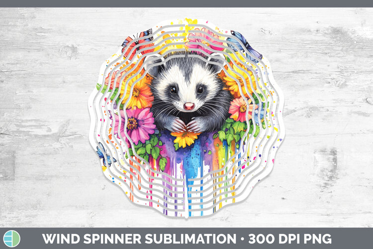 GorgeousWoodland Rainbow Splash Wind Spinner design.