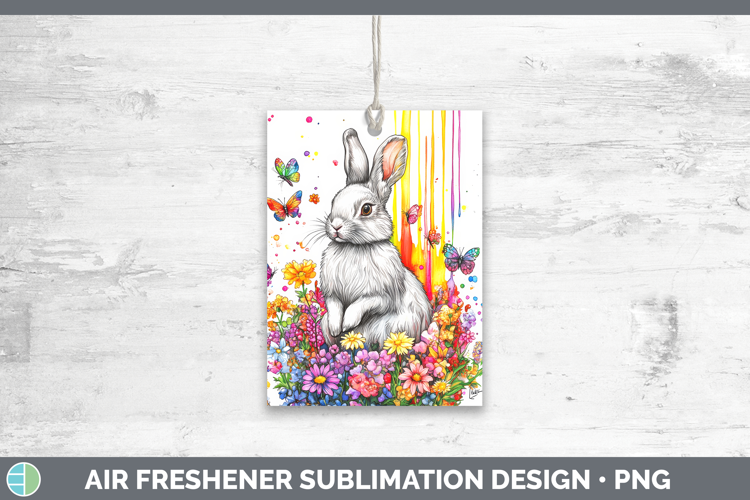 Snowshoe Hare Air Freshener Woodland Rainbow Splash Sublimat