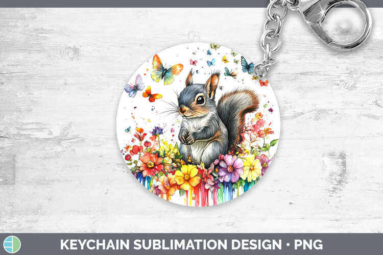 GorgeousWoodland Rainbow Splash Keychain design.