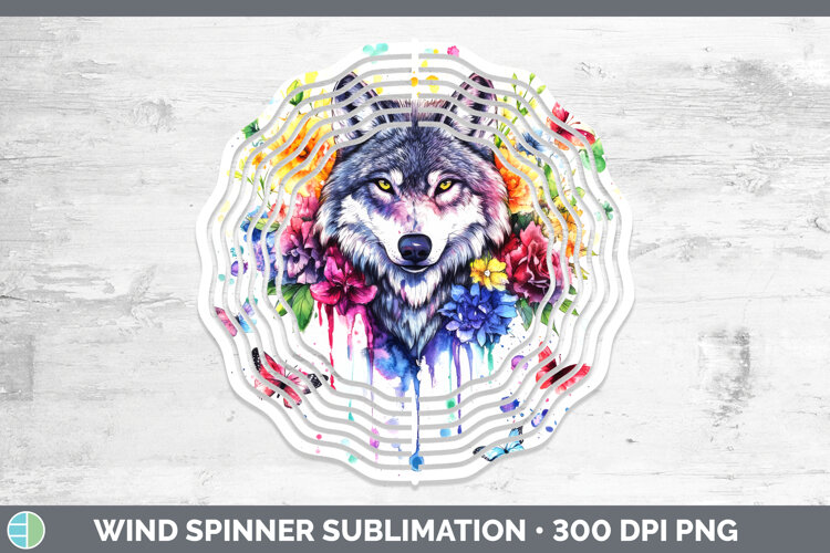 GorgeousWoodland Rainbow Splash Wind Spinner design.