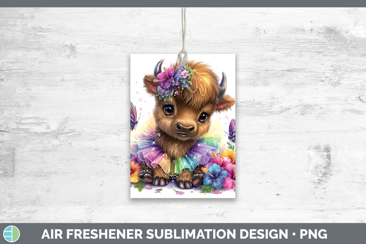 Woodland Rainbow Summer Bison Air Freshener Sublimation Car