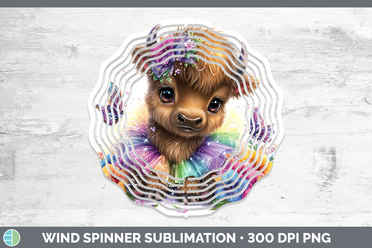 Woodland Rainbow Summer Bison Wind Spinner Sublimation Spinn