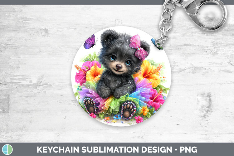 Unique Batik. beaded black bear keychain Unique Batik. beaded black bear keychain
