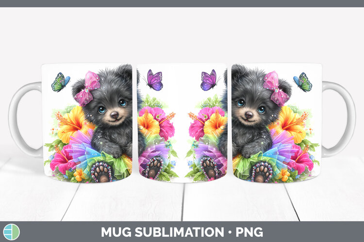 GorgeousWoodland Rainbow Summer Mug Wrap design.
