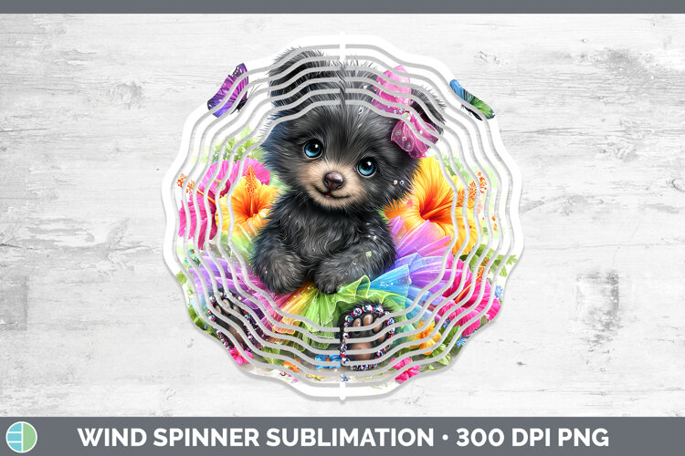 GorgeousWoodland Rainbow Summer Wind Spinner design.