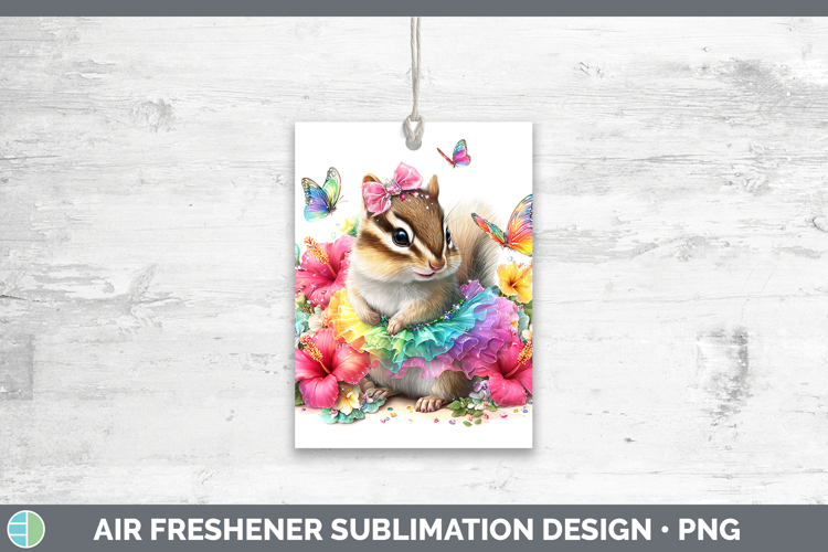 Woodland Rainbow Summer Chipmunk Air Freshener Sublimation C