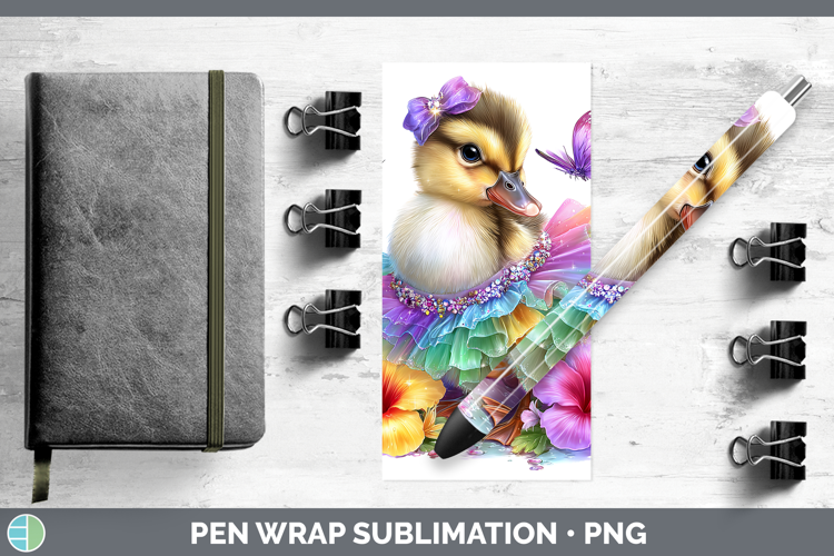 Woodland Rainbow Summer Duck Pen Wrap Sublimation Pen Design