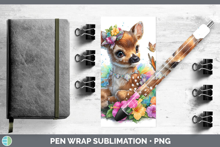 GorgeousWoodland Rainbow Summer Pen Wrap design.
