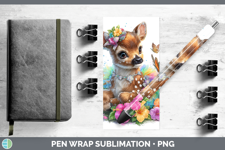 Woodland Rainbow Summer Elk Pen Wrap Sublimation Pen Designs