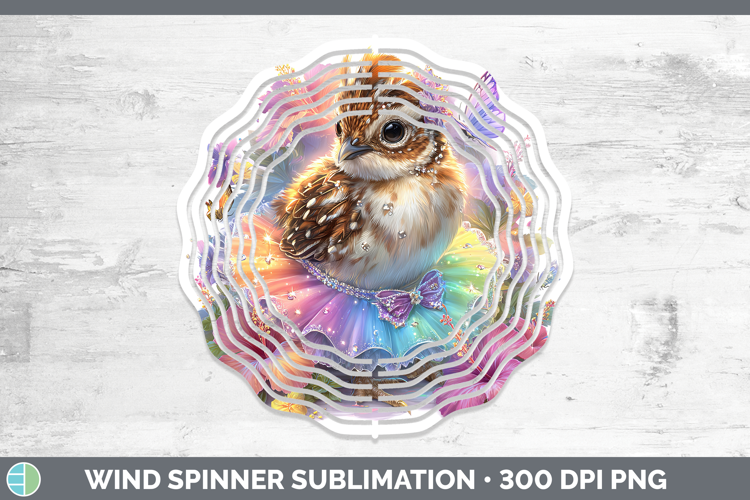 Woodland Rainbow Summer Grouse Wind Spinner Sublimation Spin