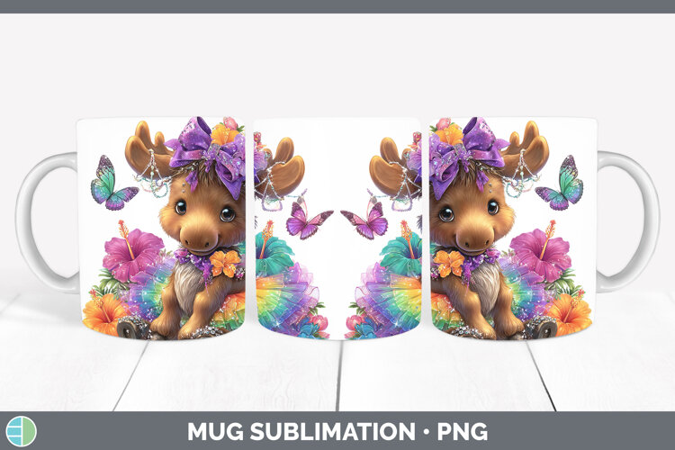 GorgeousWoodland Rainbow Summer Mug Wrap design.