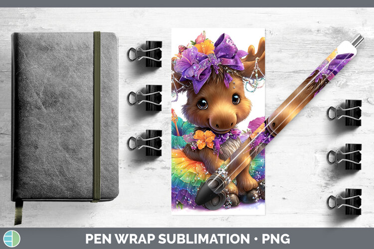 GorgeousWoodland Rainbow Summer Pen Wrap design.