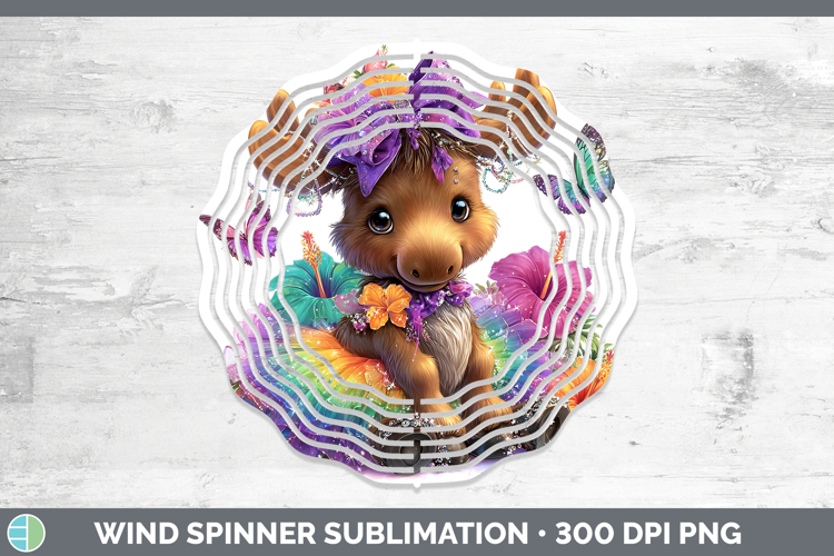 Woodland Rainbow Summer Moose Wind Spinner Sublimation Spinn