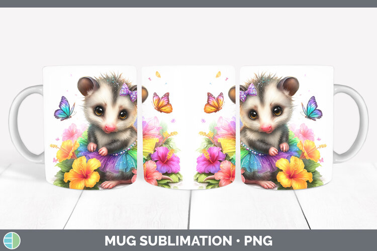 GorgeousWoodland Rainbow Summer Mug Wrap design.