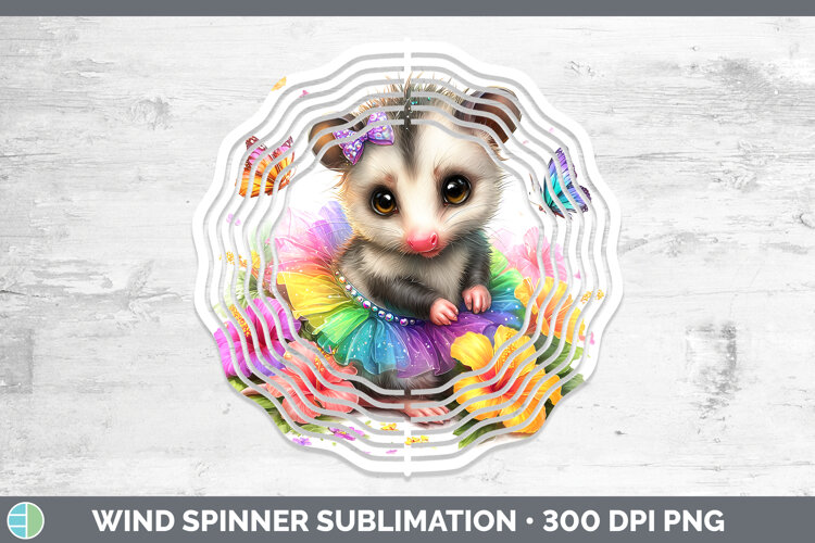 GorgeousWoodland Rainbow Summer Wind Spinner design.