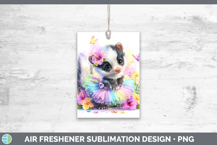 Woodland Rainbow Summer Skunk Air Freshener Sublimation Car