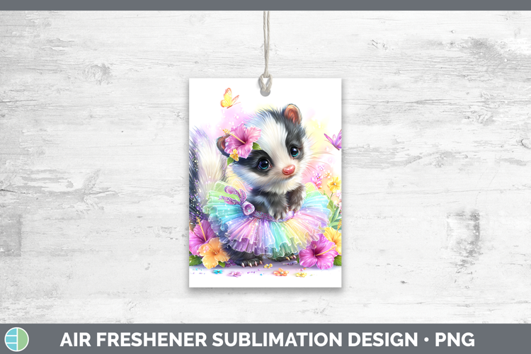 Woodland Rainbow Summer Skunk Air Freshener Sublimation Car