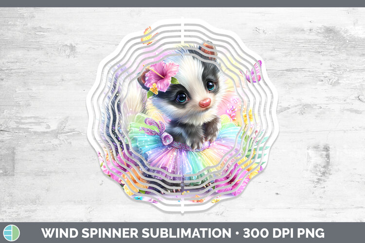 GorgeousWoodland Rainbow Summer Wind Spinner design.