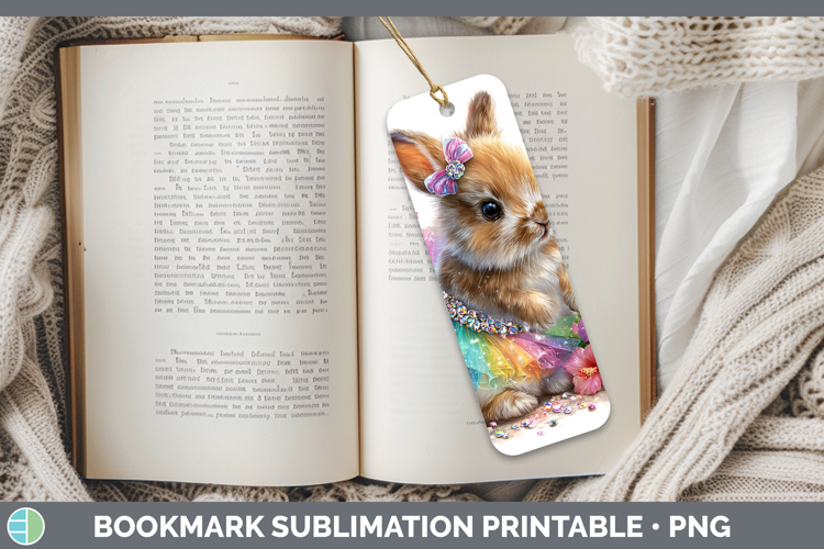 Woodland Rainbow Summer Snowshoe Hare Bookmark Sublimation P