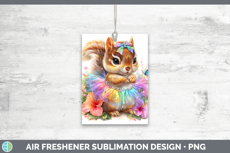 Woodland Rainbow Summer Squirrel Air Freshener Sublimation C