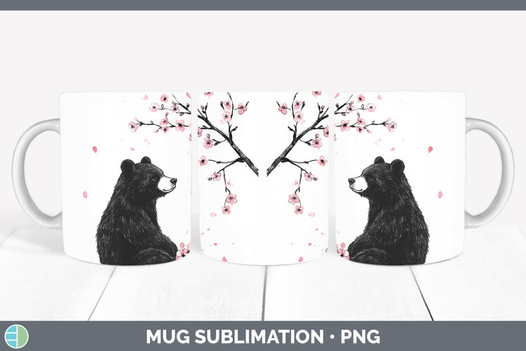 GorgeousWoodland Sakura Mug Wrap design.