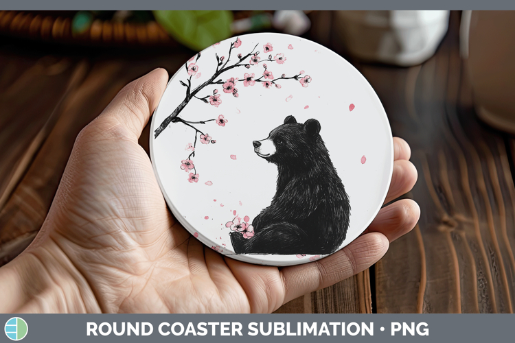 GorgeousWoodland Sakura Round Coaster design.