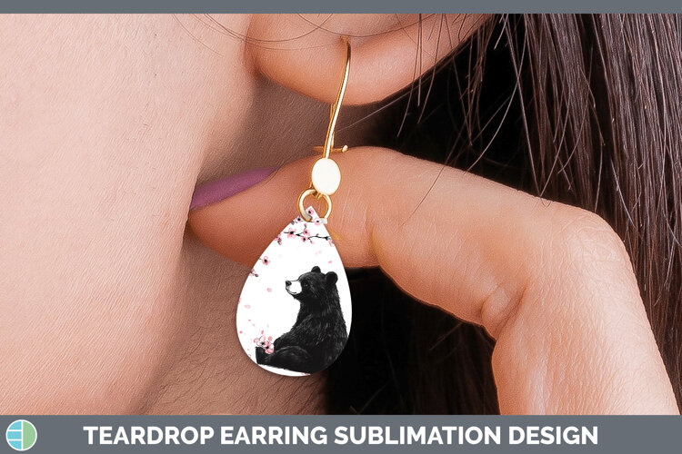 GorgeousWoodland Sakura Teardrop Earrings design.