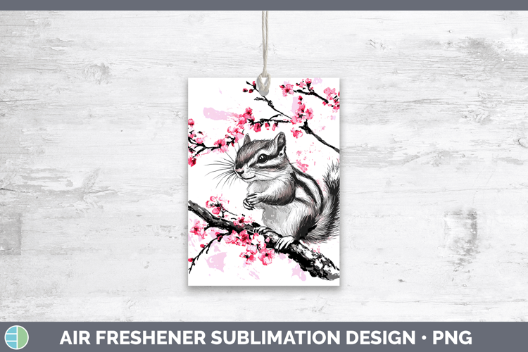 Woodland Sakura Chipmunk Air Freshener Sublimation Car Fresh