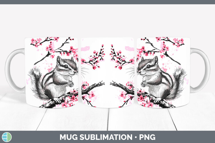 GorgeousWoodland Sakura Mug Wrap design.
