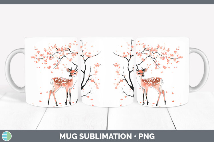 GorgeousWoodland Sakura Mug Wrap design.