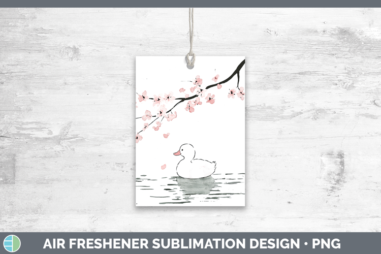 Woodland Sakura Duck Air Freshener Sublimation Car Freshener