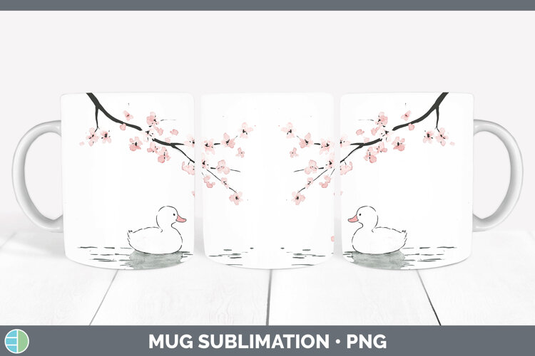 GorgeousWoodland Sakura Mug Wrap design.