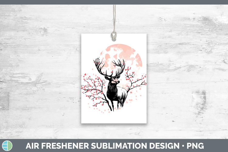 Woodland Sakura Elk Air Freshener Sublimation Car Freshener