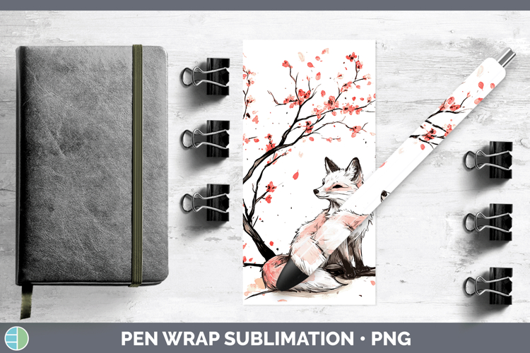 GorgeousWoodland Sakura Pen Wrap design.