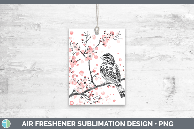 Woodland Sakura Grouse Air Freshener Sublimation Car Freshen