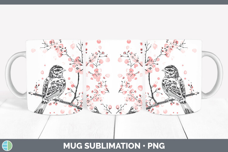 GorgeousWoodland Sakura Mug Wrap design.
