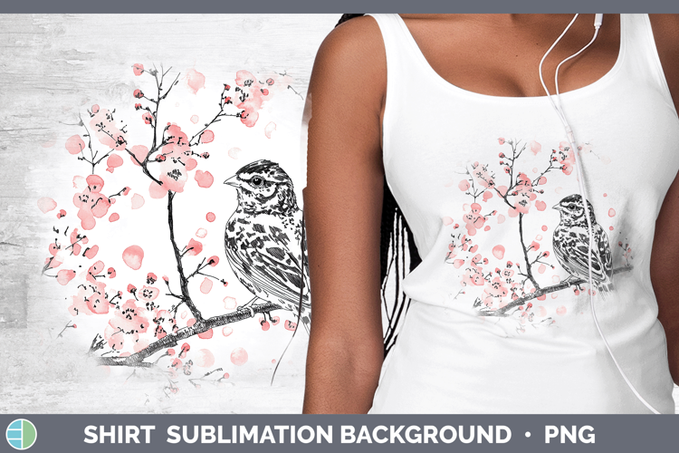 Woodland Sakura Grouse Shirt Sublimation Sublimation Backgro
