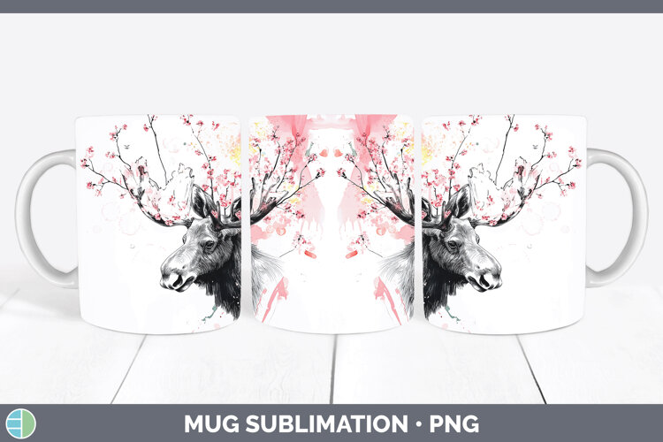 GorgeousWoodland Sakura Mug Wrap design.