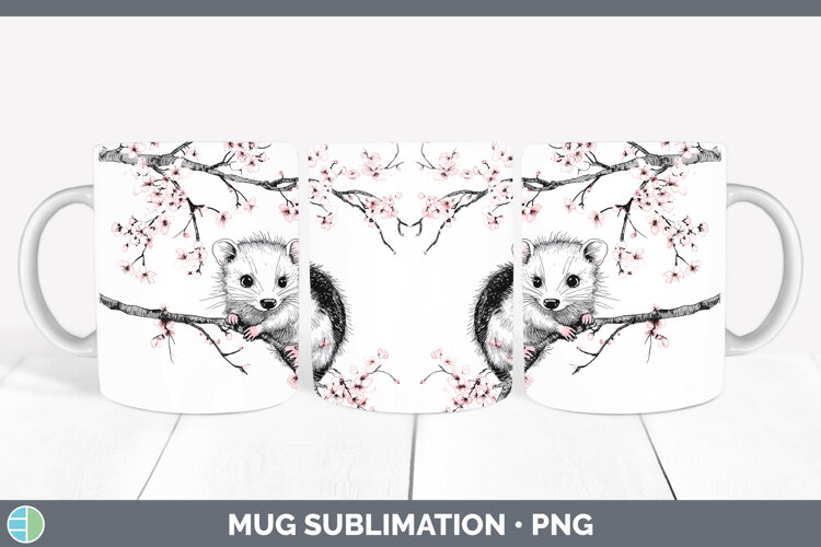 GorgeousWoodland Sakura Mug Wrap design.