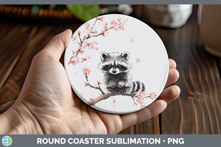 GorgeousWoodland Sakura Round Coaster design.